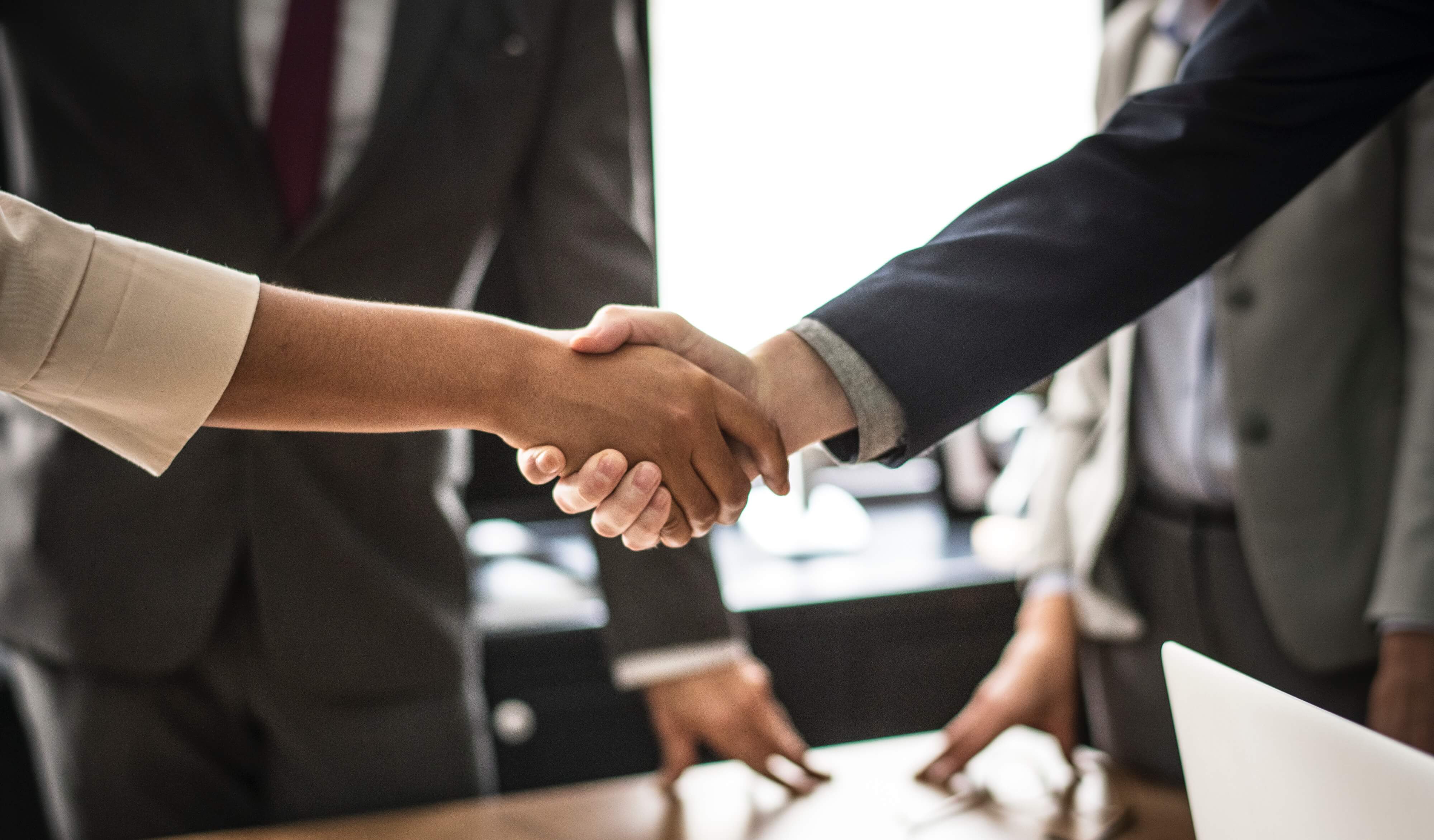 interviewing handshake